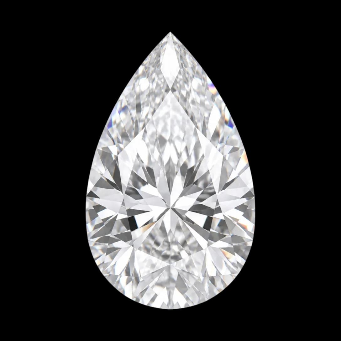 Pear cut diamond