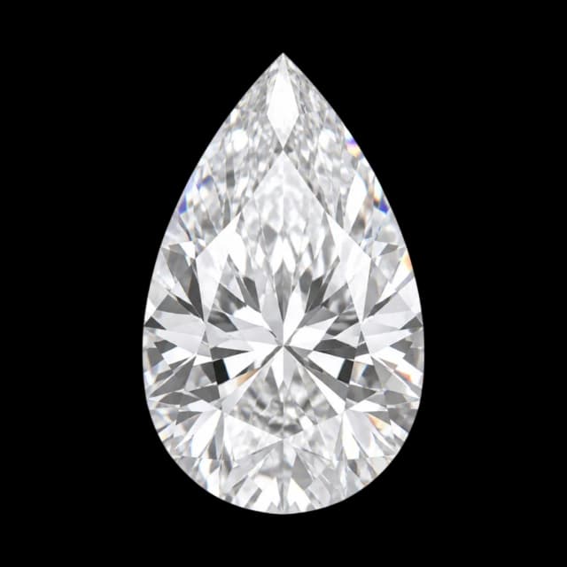 Pear cut diamond