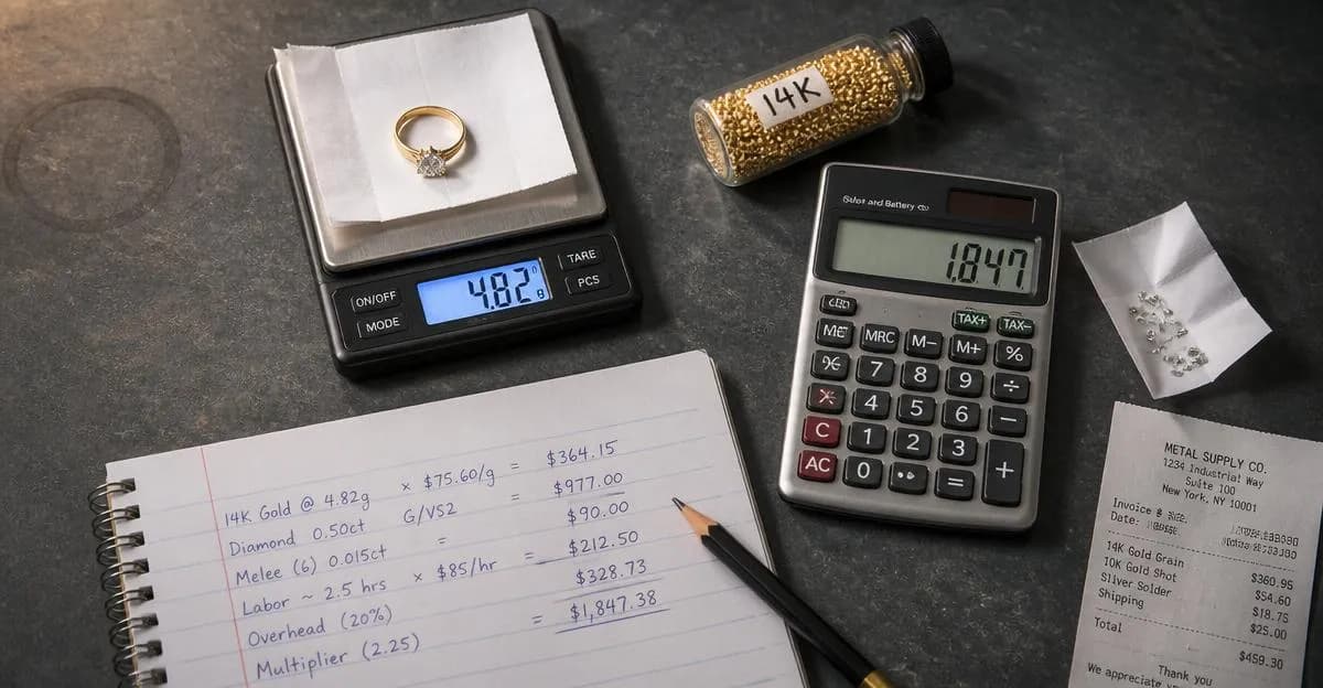 Jewelry Pricing Formula: How to Calculate Material + Labor + Markup