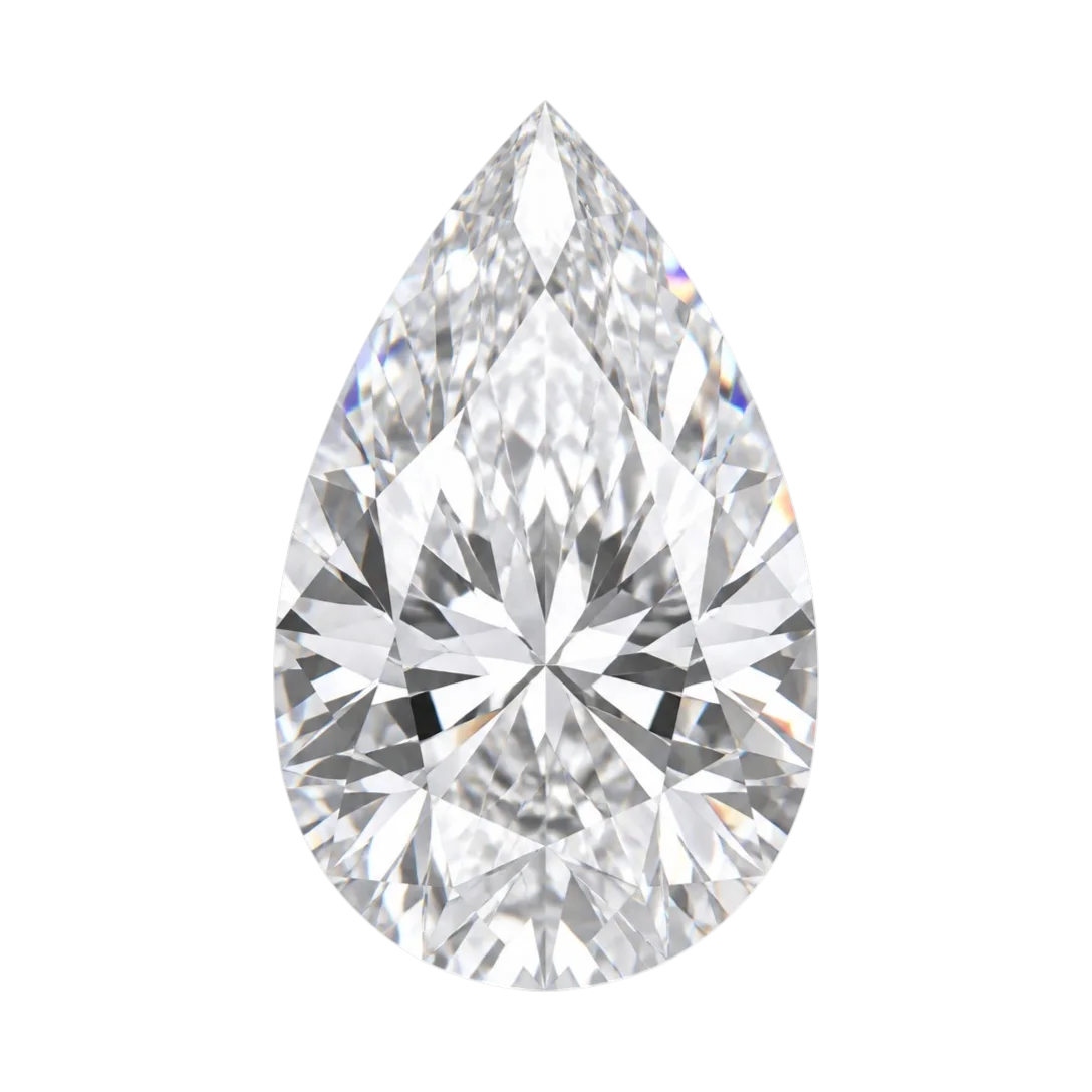 Pear cut diamond